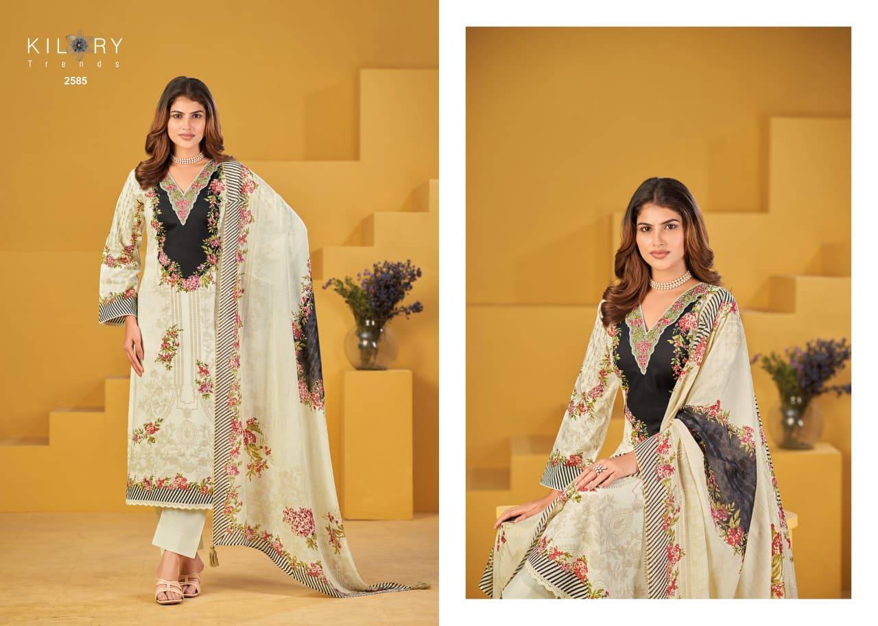 MEHTAAB By KILORY TRENDS 2581 To 2585 Stylish Beautiful Colourful PURE LAWN COTTON Dresses At Wholesale Price